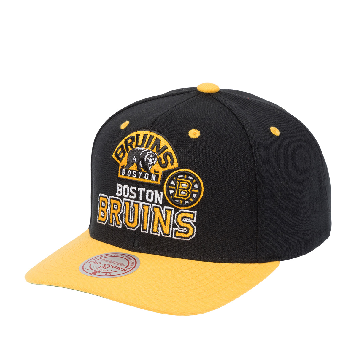 Бейсболка MITCHELL NESS арт. HP8591-BBNBLCK Boston Bruins NHL (черный / желтый)