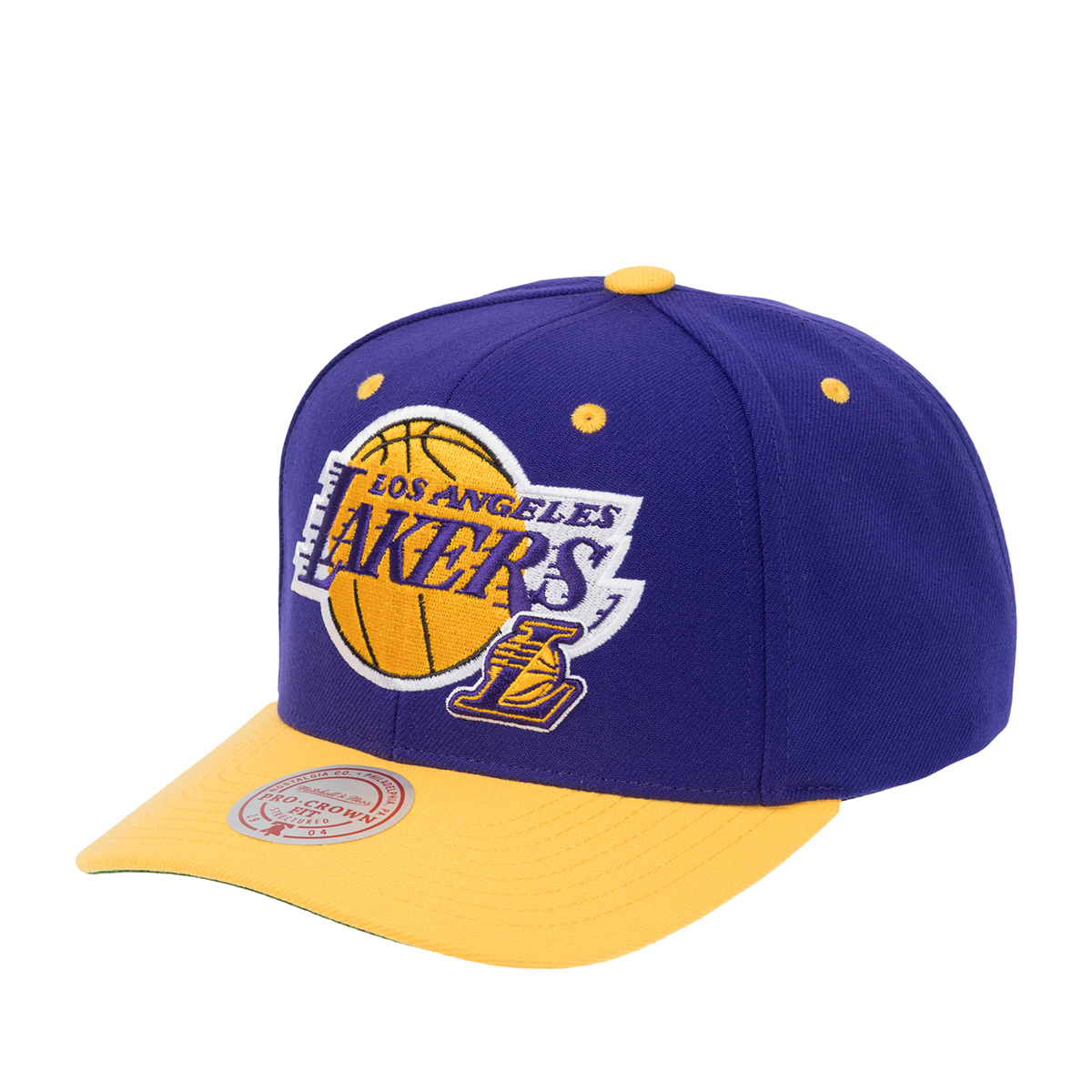 Бейсболка MITCHELL NESS арт. HP8764-LALPURP Los Angeles Lakers NBA (фиолетовый / желтый)