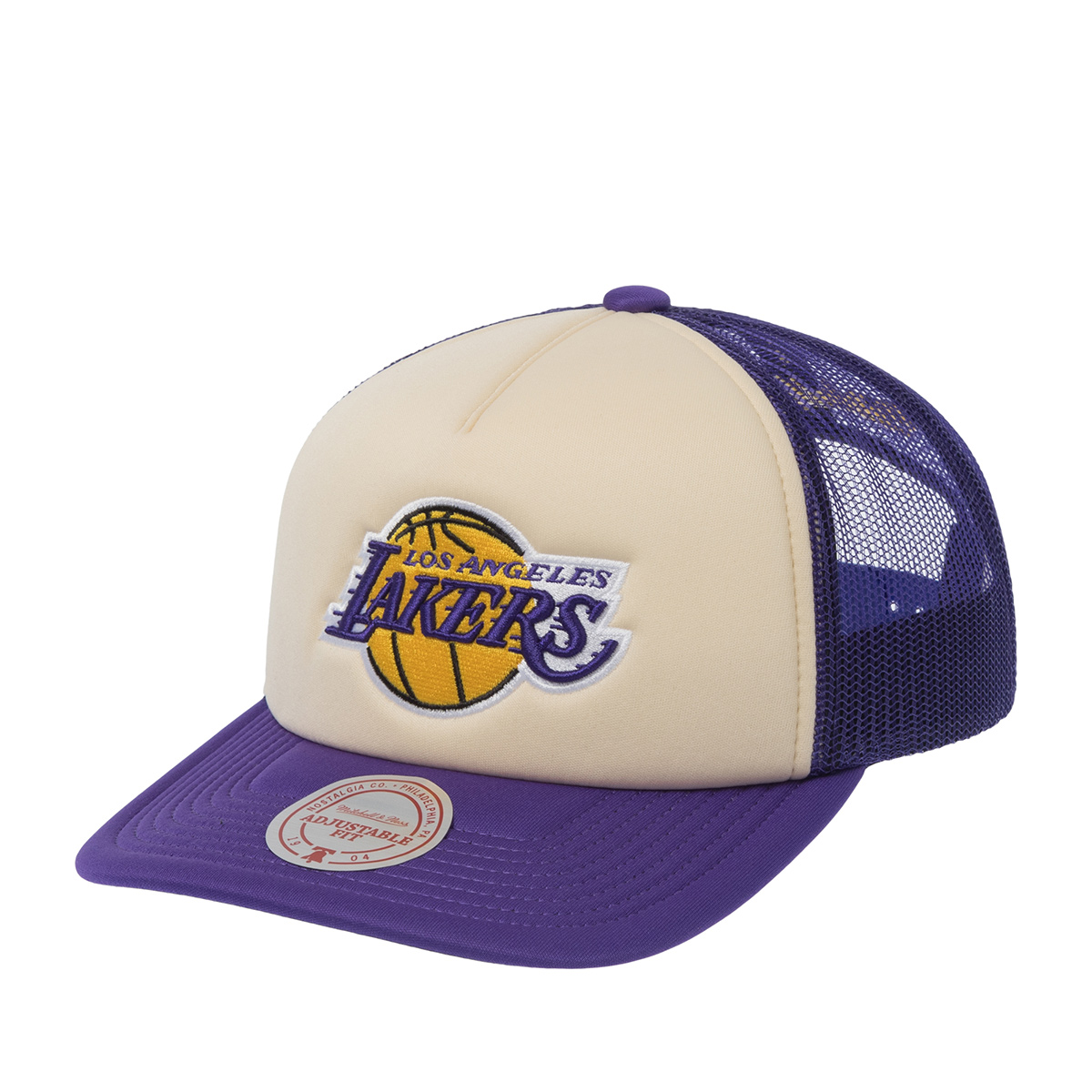 Бейсболка MITCHELL NESS арт. HT12897-LALCREA Los Angeles Lakers NBA (кремовый / фиолетовый)