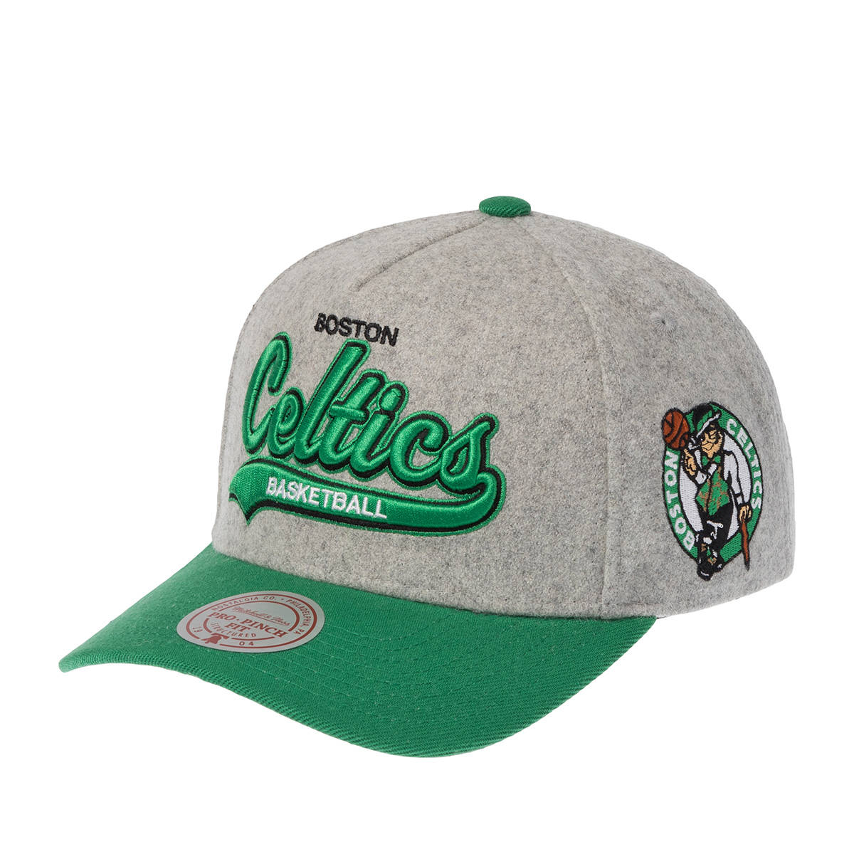 Бейсболка MITCHELL NESS арт. HP14543-BCEGREY Boston Celtics NBA (серый / зеленый)
