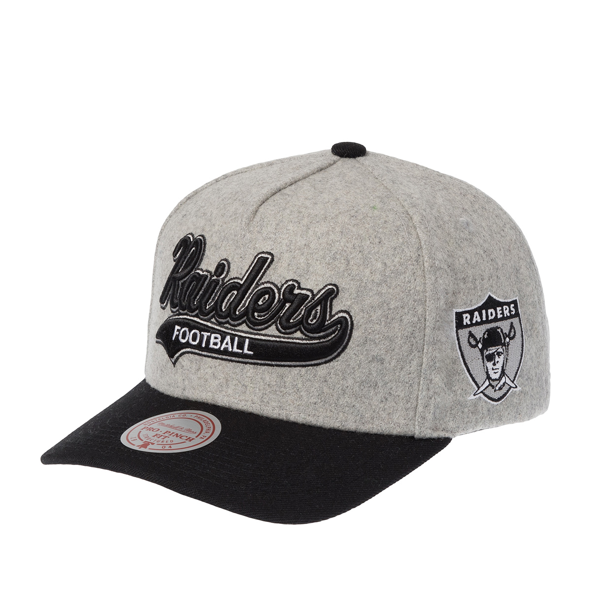 Бейсболка MITCHELL NESS арт. HP14540-LAIGREY Los Angeles Raiders NFL (серый / черный)