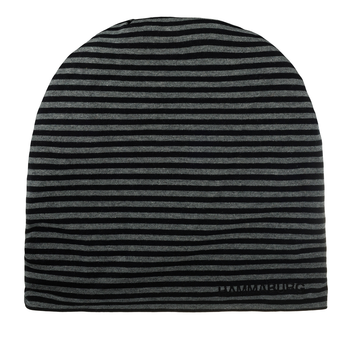 Шапка HAMMABURG арт. 8699903 LONG BEANIE REVERSIBLE JERSEY (серый / черный)