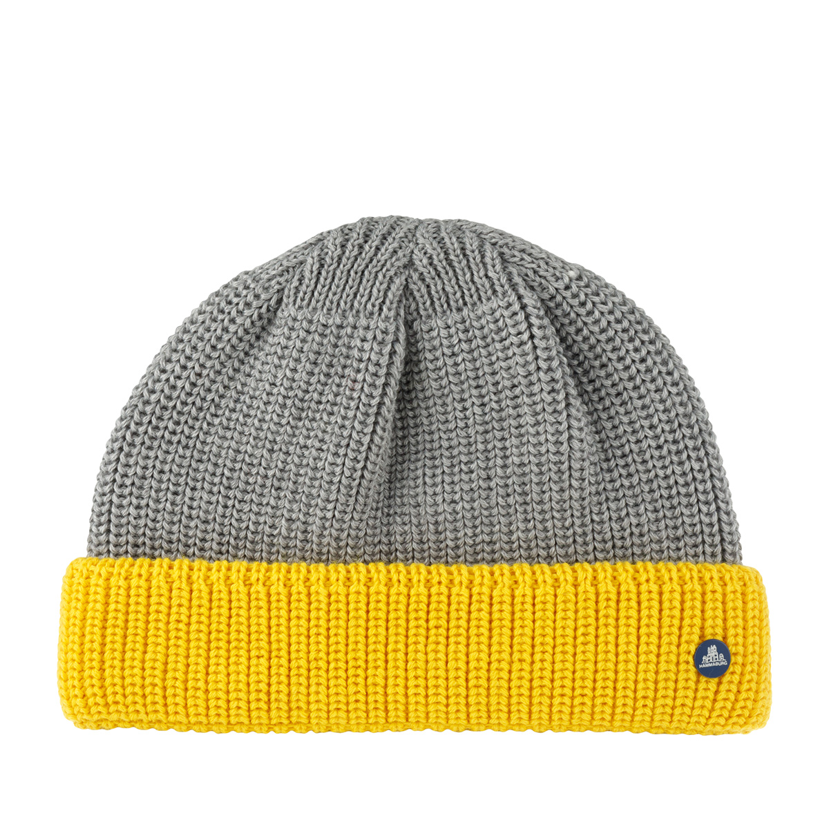 Шапка HAMMABURG арт. 8599327 BEANIE 2-COLOR (серый / желтый)
