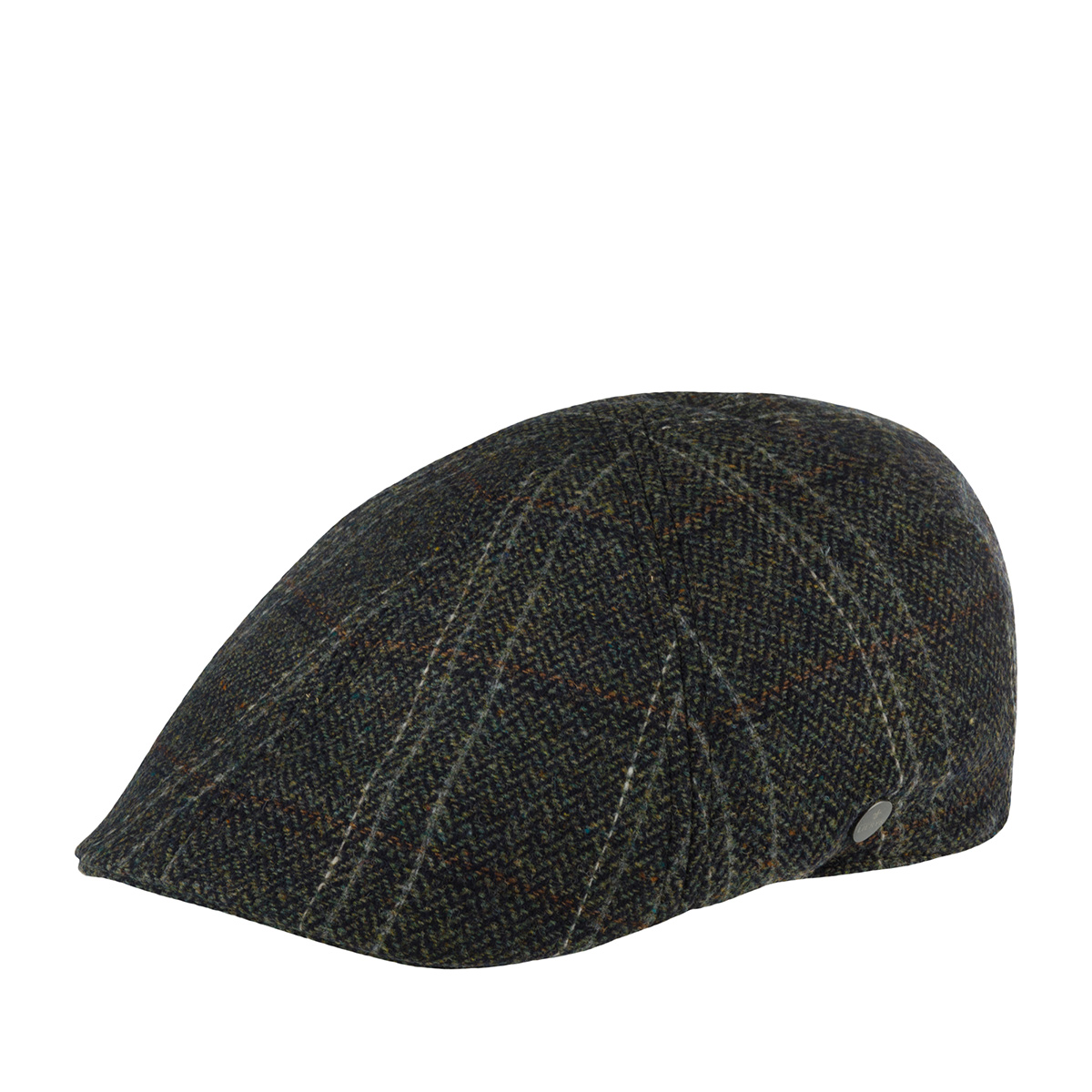 Кепка LIERYS арт. 6610504 DUCK CAP VIRGIN WOOL HERRINGBONE (оливковый / черный)