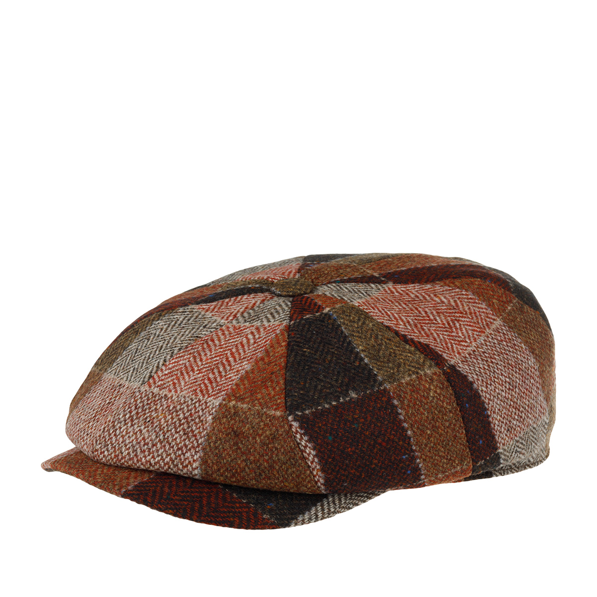 Кепка LIERYS арт. 6880303 8 - PANEL CAP VIRGIN WOOL CHECK (коричневый)
