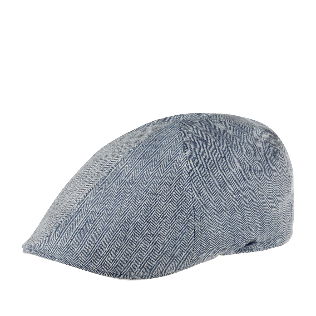 Кепка HAMMABURG арт. 6613503 DUCK CAP HERRINGBONE LINEN (синий / белый)