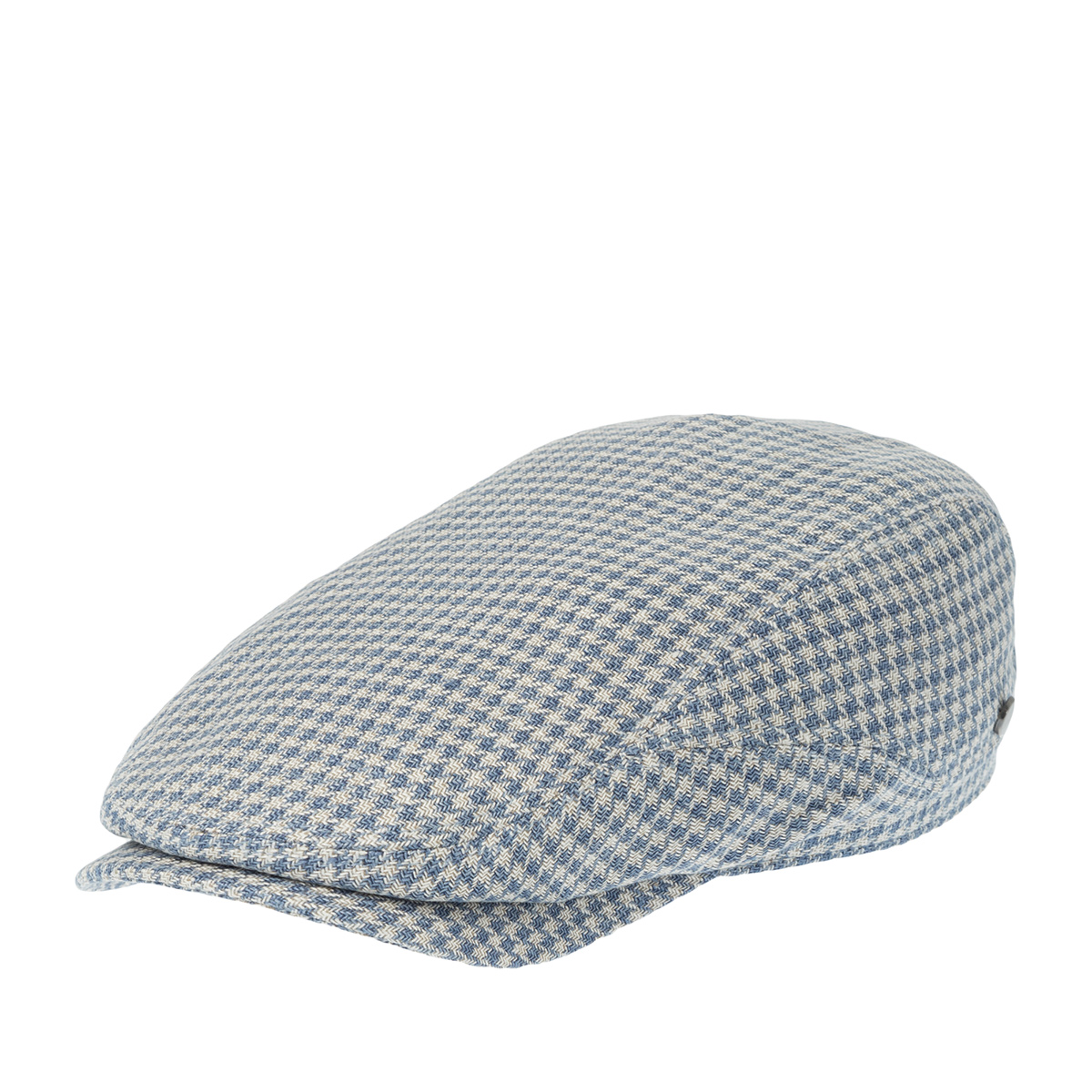 Кепка LIERYS арт. 6383205 DRIVER CAP LINEN SILK HOUNDSTOOTH (синий / бежевый)