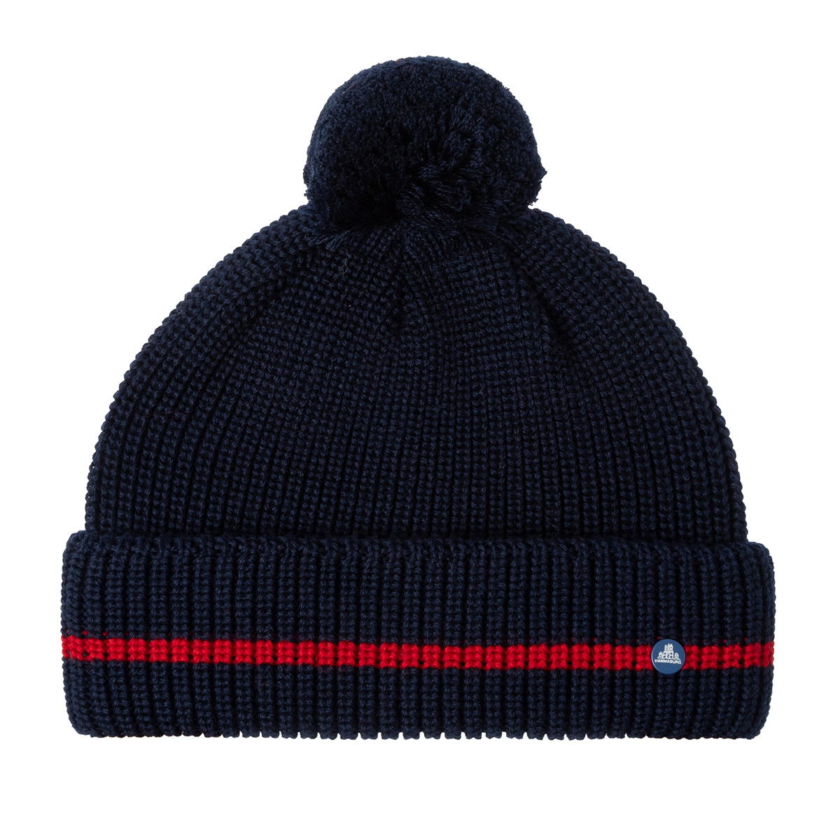 Шапка HAMMABURG арт. 8599389 BEANIE POMPOM (темно-синий / красный)