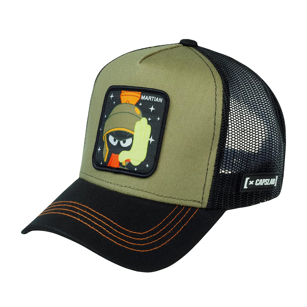 Бейсболка CAPSLAB арт. CL/LOO/1/MAR2 Looney Tunes Marvin the Martian (оливковый / черный)