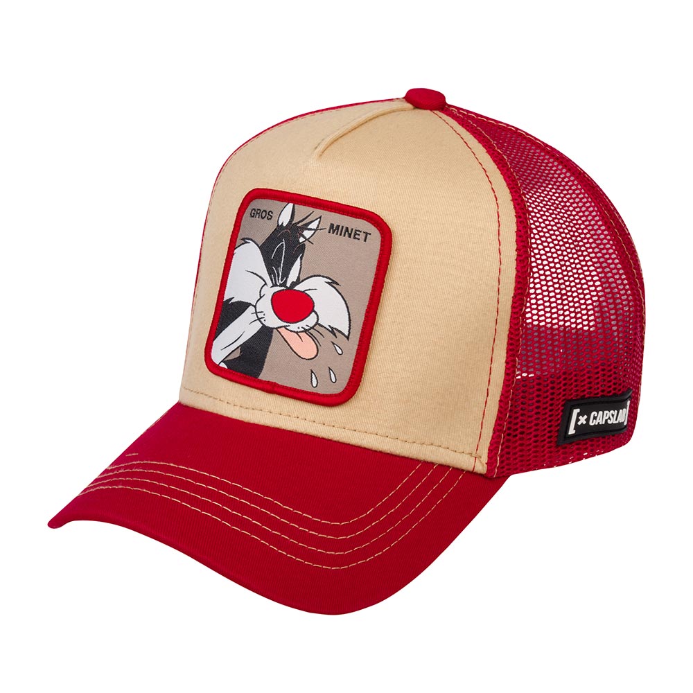 Бейсболка CAPSLAB арт. CL/LOO2/1/MIN2 Looney Tunes Sylvester (красный / бежевый)