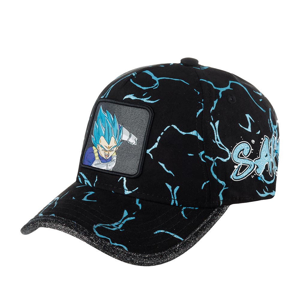 Бейсболка CAPSLAB арт. CL/DBS/TAG/1/VEG1 Dragon Ball Vegeta (черный / голубой)