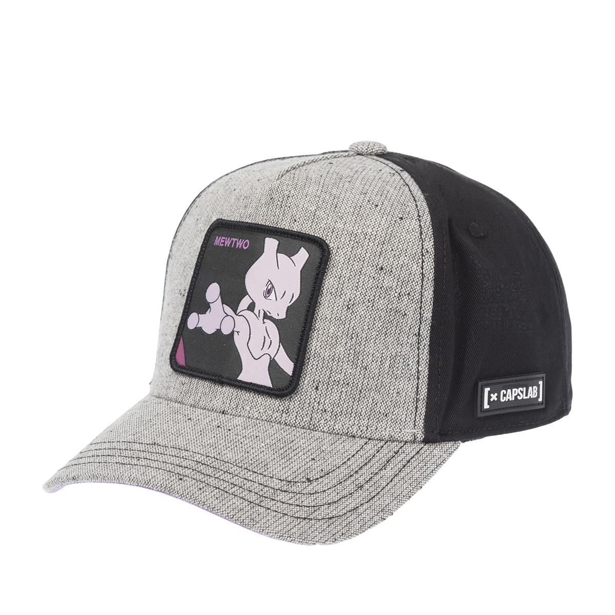 Бейсболка CAPSLAB арт. CL/PKM6/1/PCT/MEW Pokemon Mewtwo (светло-серый)