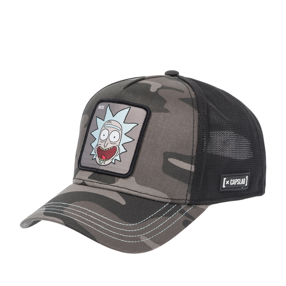Бейсболка CAPSLAB арт. CL/REM5/1/PCT/RMB Rick and Morty Rick (серый / камуфляж)