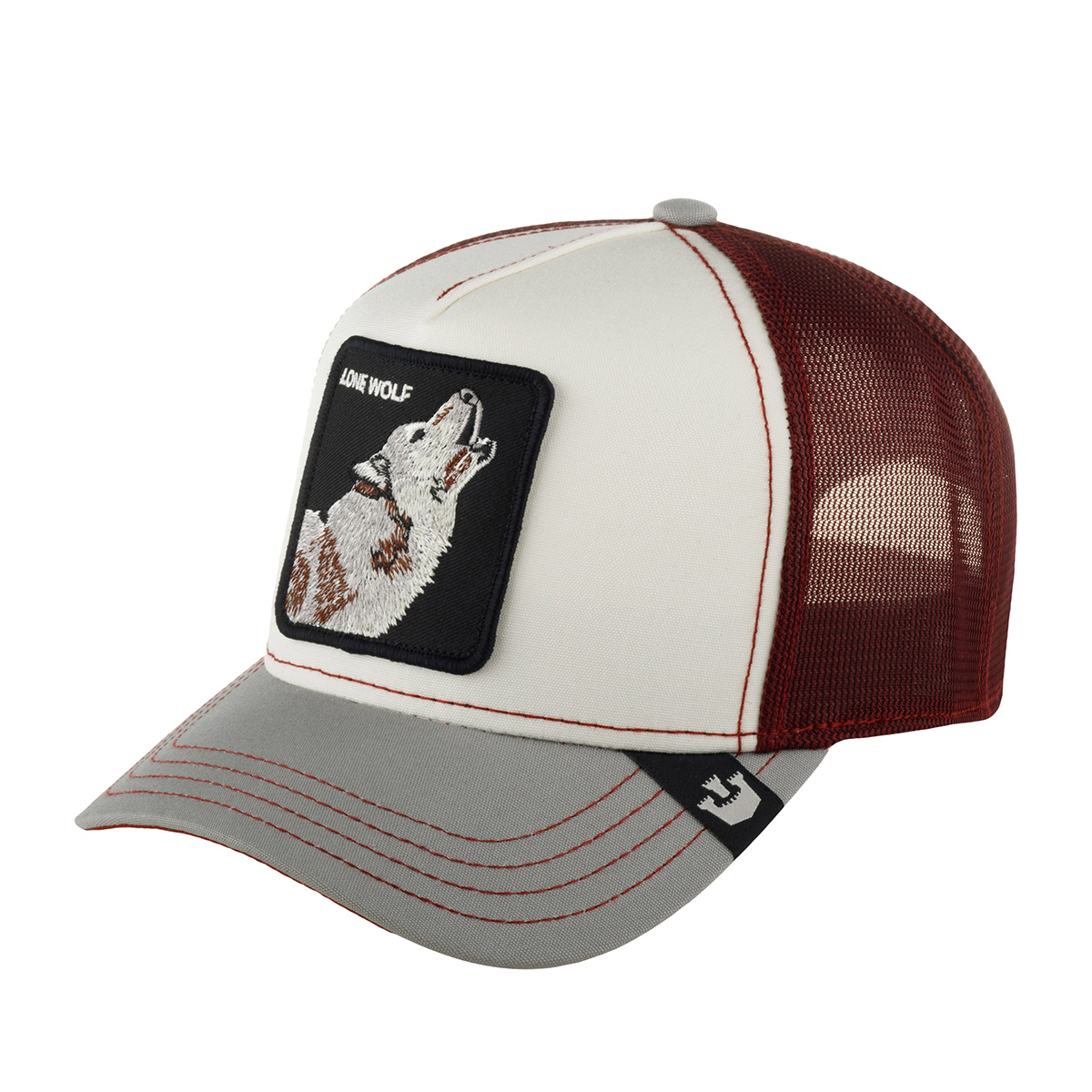 Бейсболка GOORIN BROTHERS арт. 101-1120 (белый / бордовый / серый)