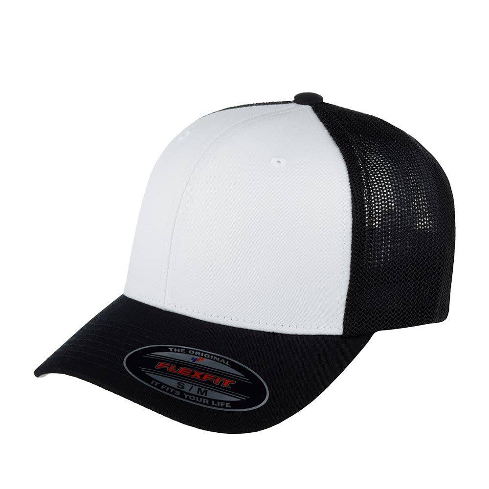 Бейсболка FLEXFIT арт. 6511CF (черный / белый)