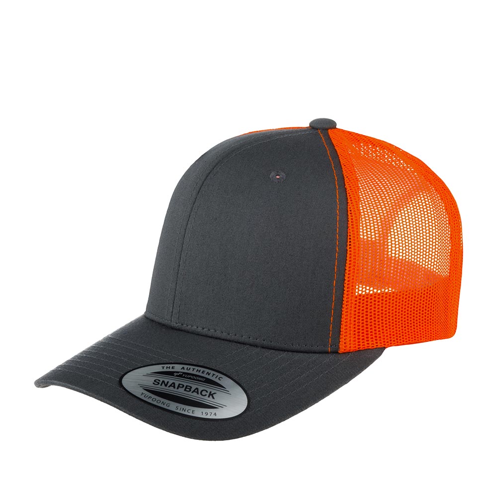 Бейсболка FLEXFIT арт. 6606T (темно-серый / оранжевый)