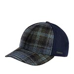 Бейсболка STETSON арт. 7720303 BASEBALL CAP WOOL CHECK (синий / черный)