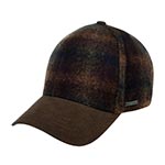 Бейсболка STETSON арт. 7720304 BASEBALL CAP WOOL CHECK (коричневый / серый)
