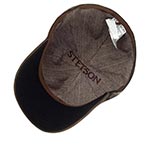 Бейсболка STETSON арт. 7720304 BASEBALL CAP WOOL CHECK (коричневый / серый)