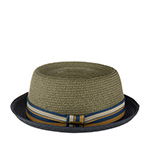 Шляпа STETSON арт. 1698509 PORK PIE TOYO (оливковый / синий)