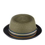 Шляпа STETSON арт. 1698509 PORK PIE TOYO (оливковый / синий)