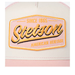Бейсболка STETSON арт. 7761122 TRUCKER CAP VINTAGE (белый / светло-розовый)