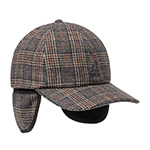 Бейсболка KANGOL арт. K5509 Plaid Earflaps Baseball (серый / бежевый)