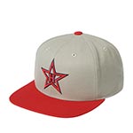 Бейсболка AMERICAN NEEDLE арт. 400A1V-HOS Hollywood Stars 400 Series MILB (серый / красный)