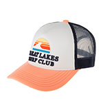Бейсболка AMERICAN NEEDLE арт. 44890A-GLAKE Great Lakes Surf Club Riptide Valin (коралловый / белый)
