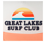 Бейсболка AMERICAN NEEDLE арт. 44890A-GLAKE Great Lakes Surf Club Riptide Valin (коралловый / белый)