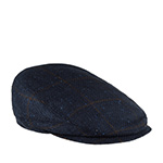 Кепка STETSON арт. 6382301 DRIVER CAP WOOL/SILK CHECK (синий / серый)