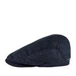 Кепка STETSON арт. 6382301 DRIVER CAP WOOL/SILK CHECK (синий / серый)