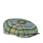 Кепка STETSON арт. 6873302 HATTERAS LINEN CHECK (голубой / зеленый)