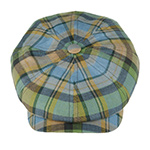 Кепка STETSON арт. 6873302 HATTERAS LINEN CHECK (голубой / зеленый)