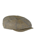 Кепка STETSON арт. 6873303 HATTERAS LINEN IRREGULAR CHECK (синий / желтый)