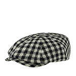 Кепка STETSON арт. 6890202 IRISH CAP HARRIS TWEED (белый / черный)