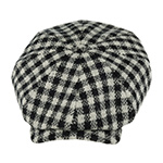 Кепка STETSON арт. 6890202 IRISH CAP HARRIS TWEED (белый / черный)