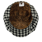 Кепка STETSON арт. 6890202 IRISH CAP HARRIS TWEED (белый / черный)