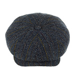 Кепка STETSON арт. 6870702 HATTERAS HERRINGBONE VIRGIN WOOL (синий / коричневый / желтый)
