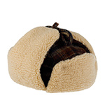 Шапка STETSON арт. 9290308 BOMBER CAP WOOL CHECK (синий / бежевый)
