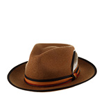Шляпа STETSON арт. 2198144 FEDORA WOOLFELT MIX (коричневый)
