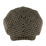 Кепка STETSON арт. 6890203 IRISH CAP HOUNDSTOOTH HARRIS TWEED (бежевый / синий)