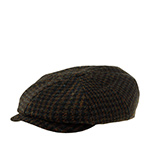 Кепка STETSON арт. 6890203 IRISH CAP HOUNDSTOOTH HARRIS TWEED (темно-синий / оранжевый)