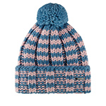 Шапка STETSON арт. 8599394 BEANIE STRIPES W POMPOM STETSON FREESTYLE (голубой / розовый)