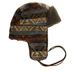 Шапка STETSON арт. 9290901 BOMBER CAP ETHNIC JACQUARD (синий / бежевый / красный)