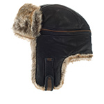 Шапка STETSON арт. 9297303 BOMBER CAP COWHIDE (темно-коричневый)
