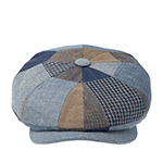 Кепка STETSON арт. 6873901 HATTERAS PATCHWORK (голубой / коричневый)