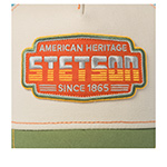 Бейсболка STETSON арт. 7741102K TRUCKER CAP LIGHTNING (кремовый / зеленый)