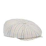 Кепка STETSON арт. 6873702 HATTERAS LINEN STRIPES (кремовый / синий)