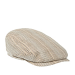 Кепка STETSON арт. 6383708 DRIVER CAP COTTON/SILK/LINEN STRIPE (кремовый / коричневый)